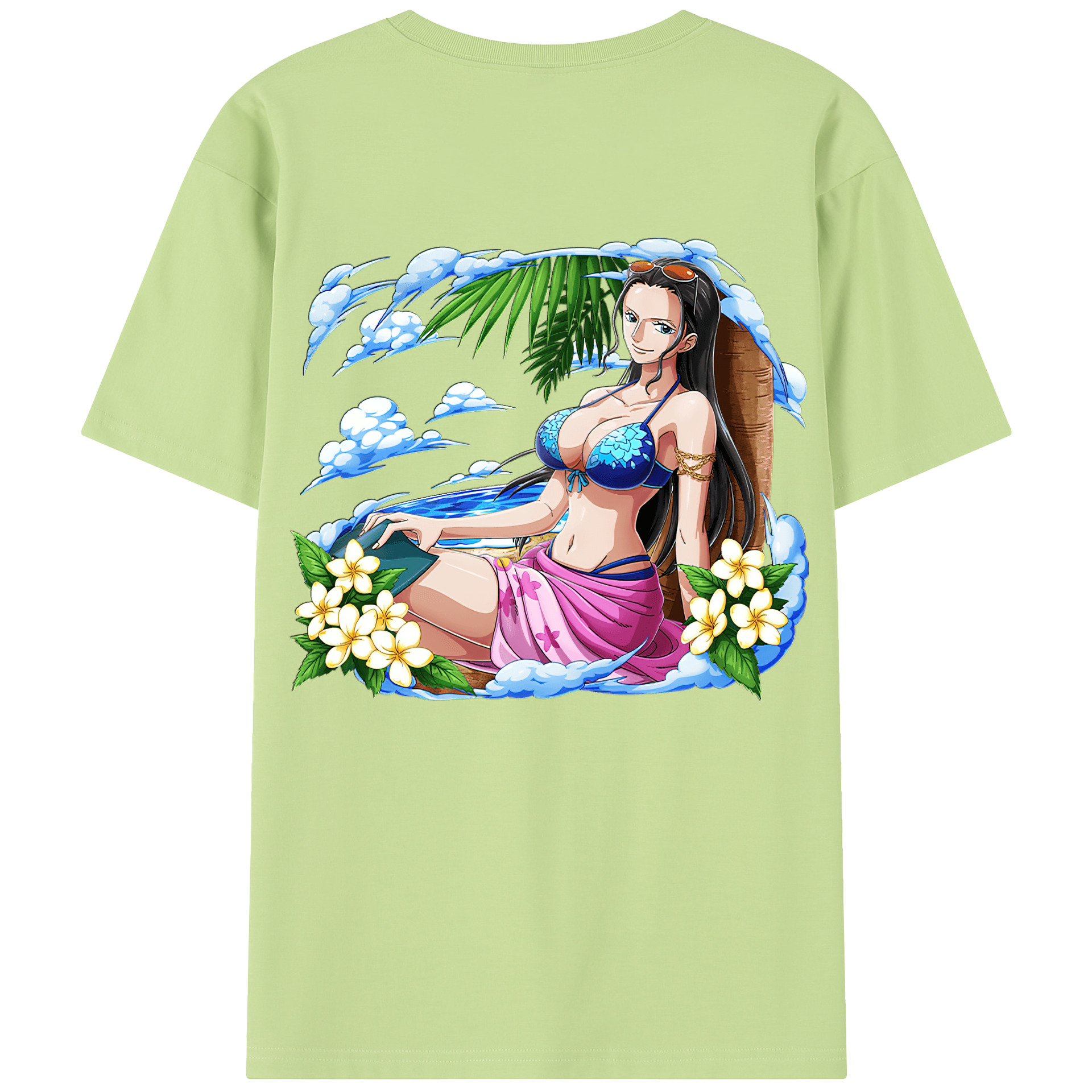 ワンピース ニコ・ロビン ONE PIECE Nico Robin 綿100％半袖Tシャツ（背面プリント）